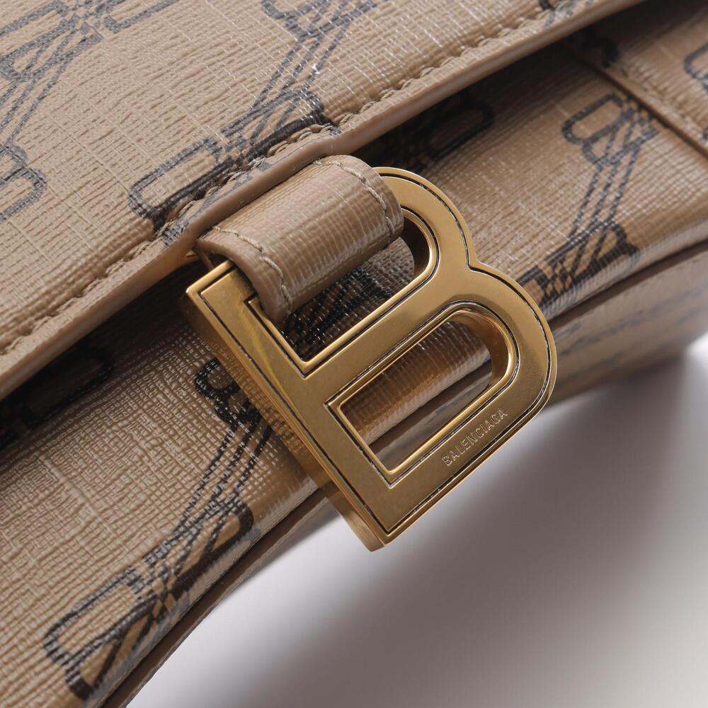 Balenciaga Hourglass Monogram Handbag Canvas Brown - Picture 5 of 8